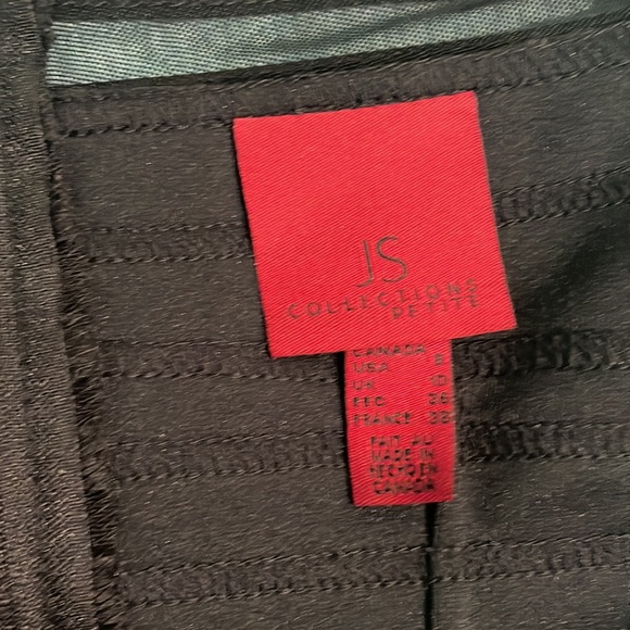 Js collection petite black striped cropped top - Picture 3 of 13